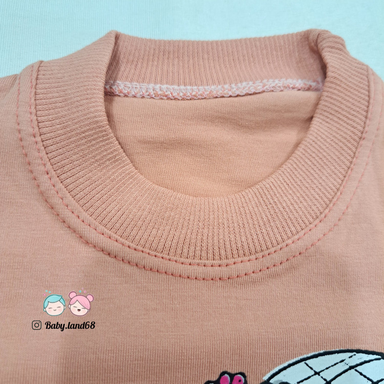دوخت تمیز دور یقه تیشرت دخترانه ۶ ماه تا ۷ سال سایز ۳۵ تا ۵۰