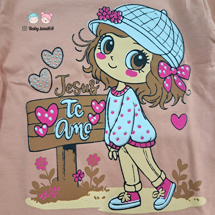 طرح روی تیشرت دخترانه ۶ ماه تا ۷ سال با چاپ زول با کیفیت بدون پوسته یا ترک شدن