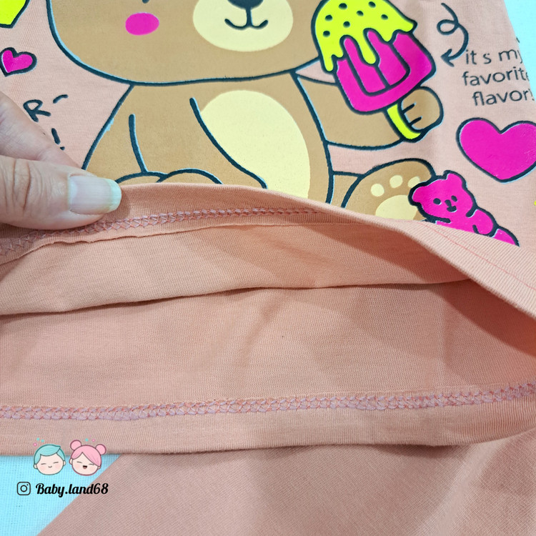 دوخت تمیز داخل تیشرت بچگانه دخترانه ۶ ماه تا ۷ سال سایز ۳۵ تا ۵۰