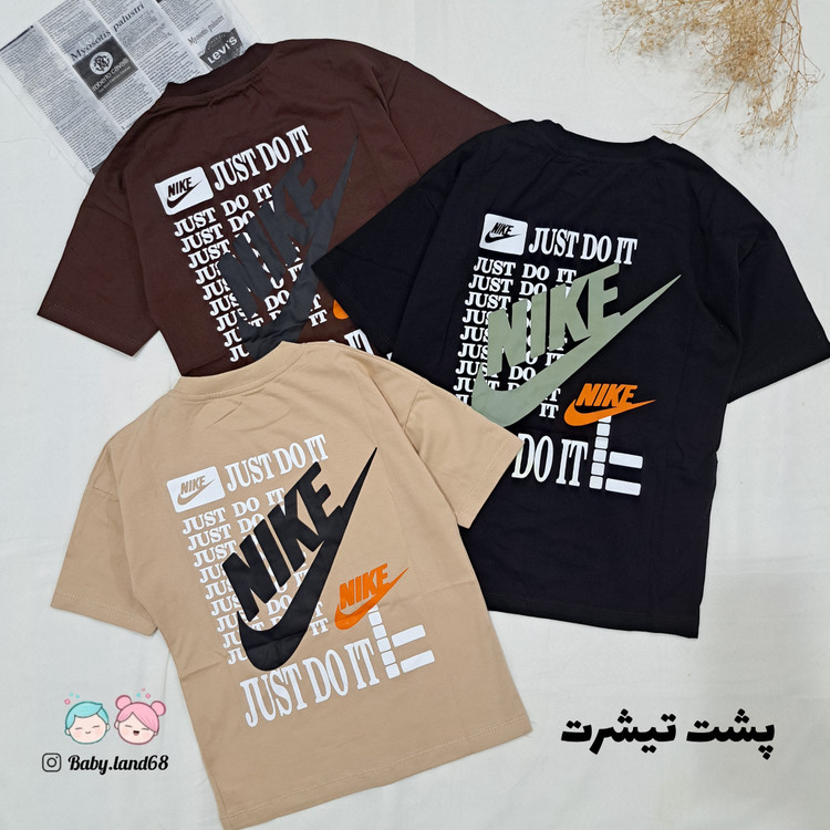 پشت تیشرت بچگانه پسرانه سایز ۵۰ تا ۶۵ مناسب ۶ تا ۱۳ سال جنس پنبه درجه یک